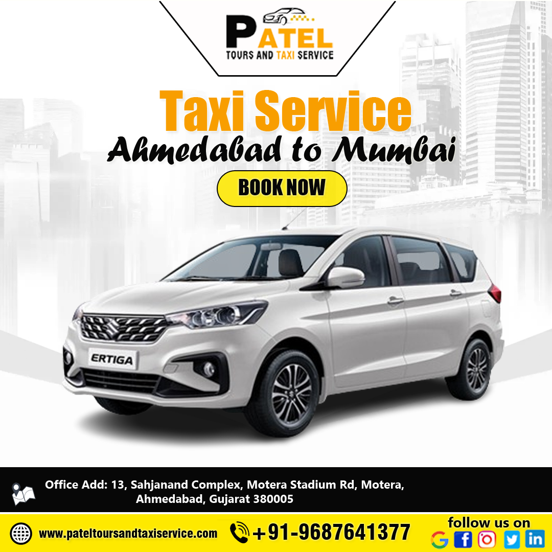 Taxi Service in Ahmedabad for Outstation